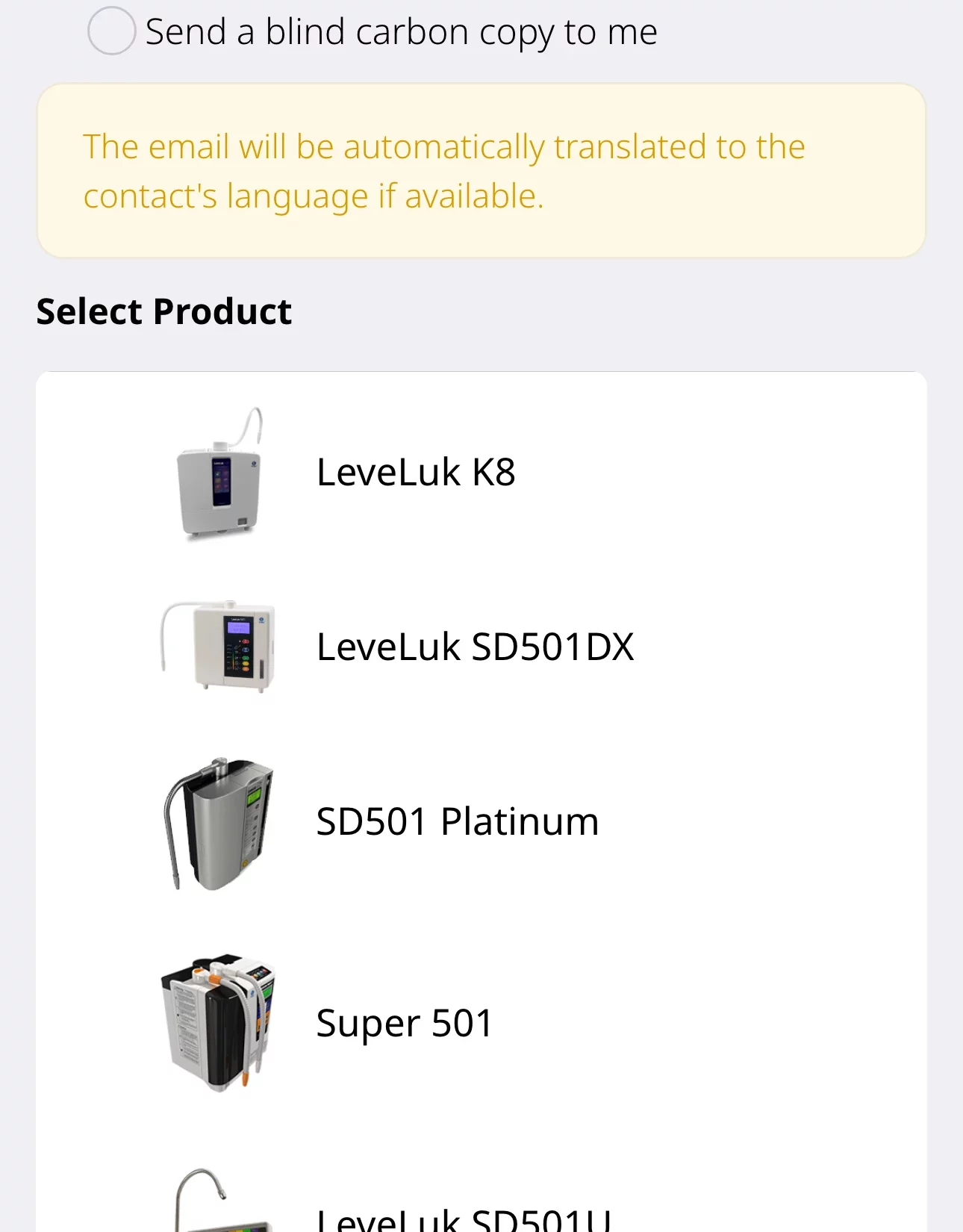 Send Purchase Link composer with product picker