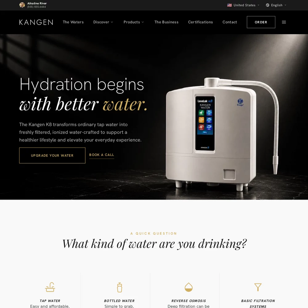 Ionizers & Business website screenshot